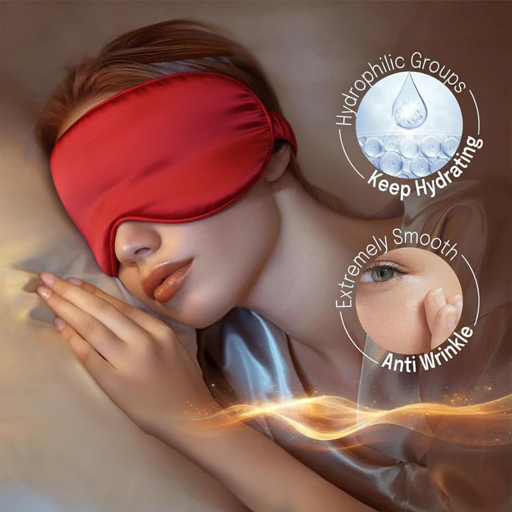 Masque de Nuit en Soie Rouge