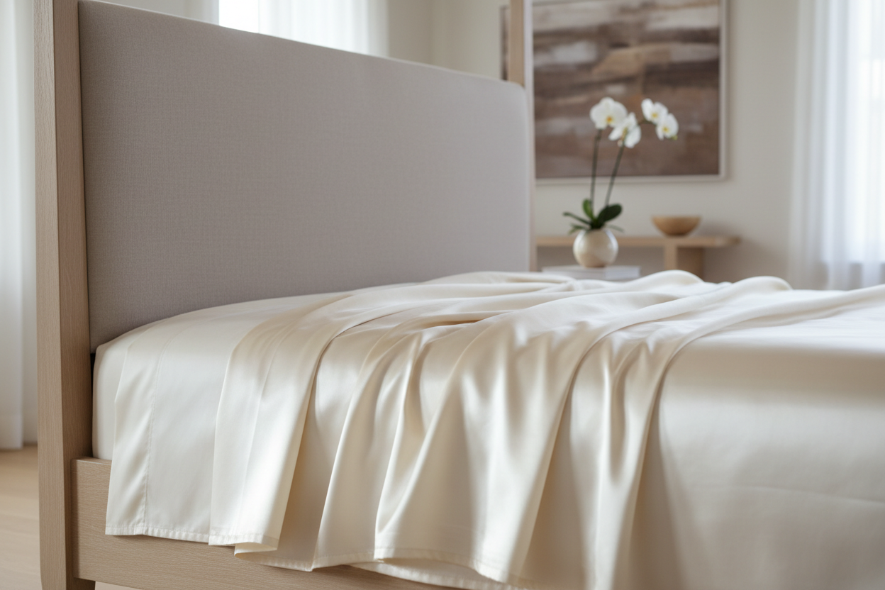 Drap-housse en soie