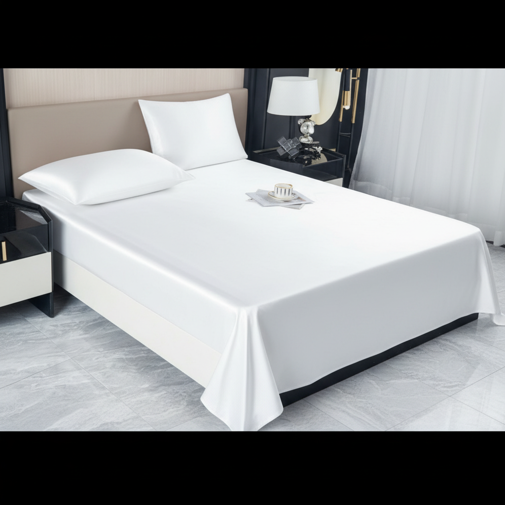 Taie d'oreiller en soie - Blanc