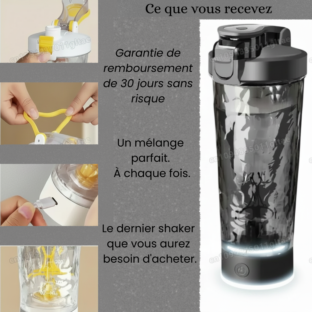 ShakeMix™ | Le Shaker Électrique Rechargeable qui Élimine les Grumeaux en Quelques Secondes