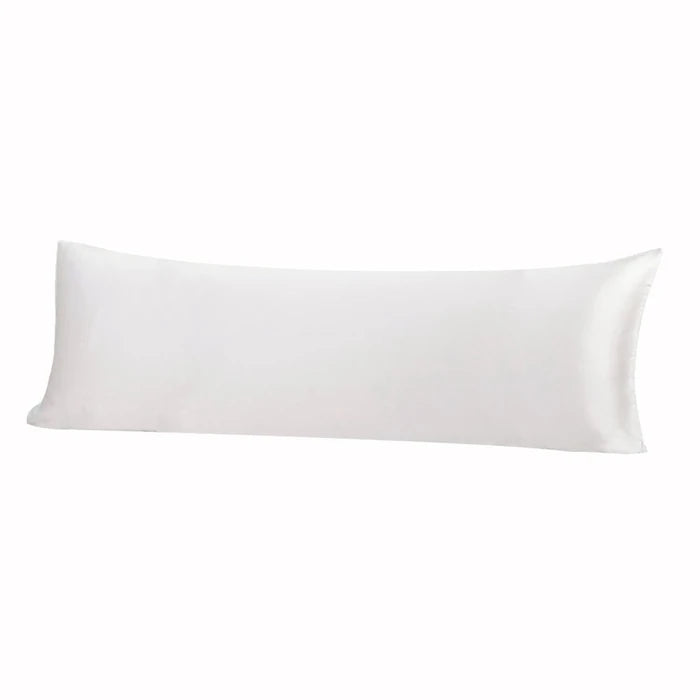 Taie d'Oreiller Longue en Soie de Mûrier 100% Blanc