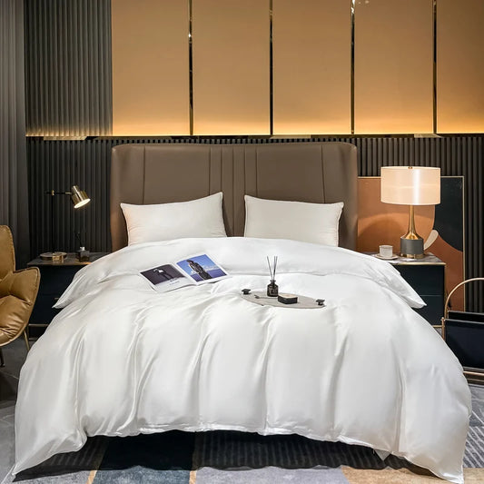 100% Natural Mulberry Silk Duvet Cover – Pure White