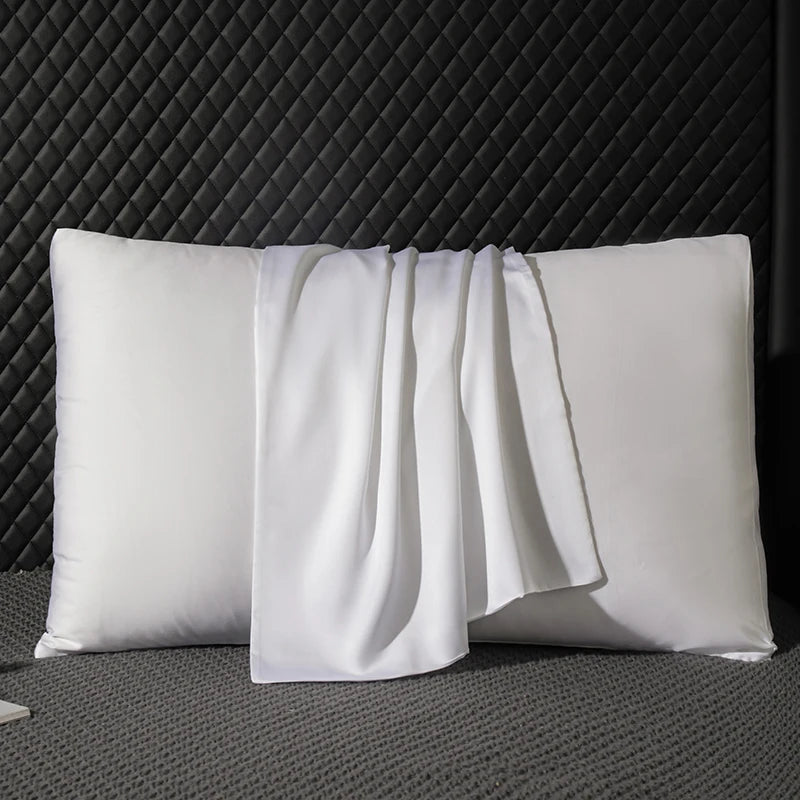 Taie d'oreiller en soie - Blanc
