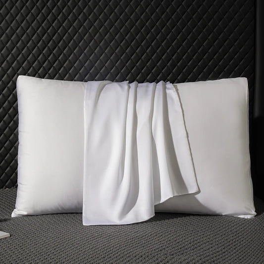 Taie d'oreiller en soie - Blanc