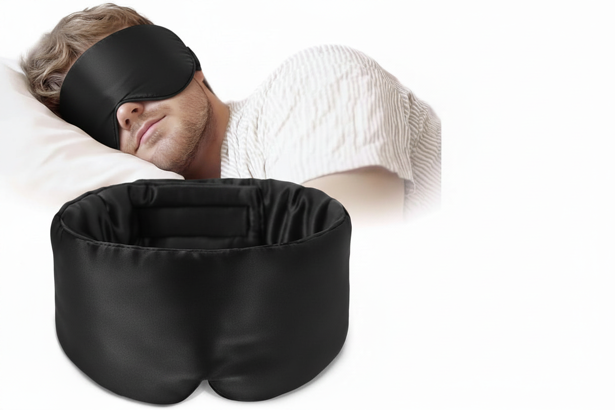 Masque de Nuit en Soie Noir