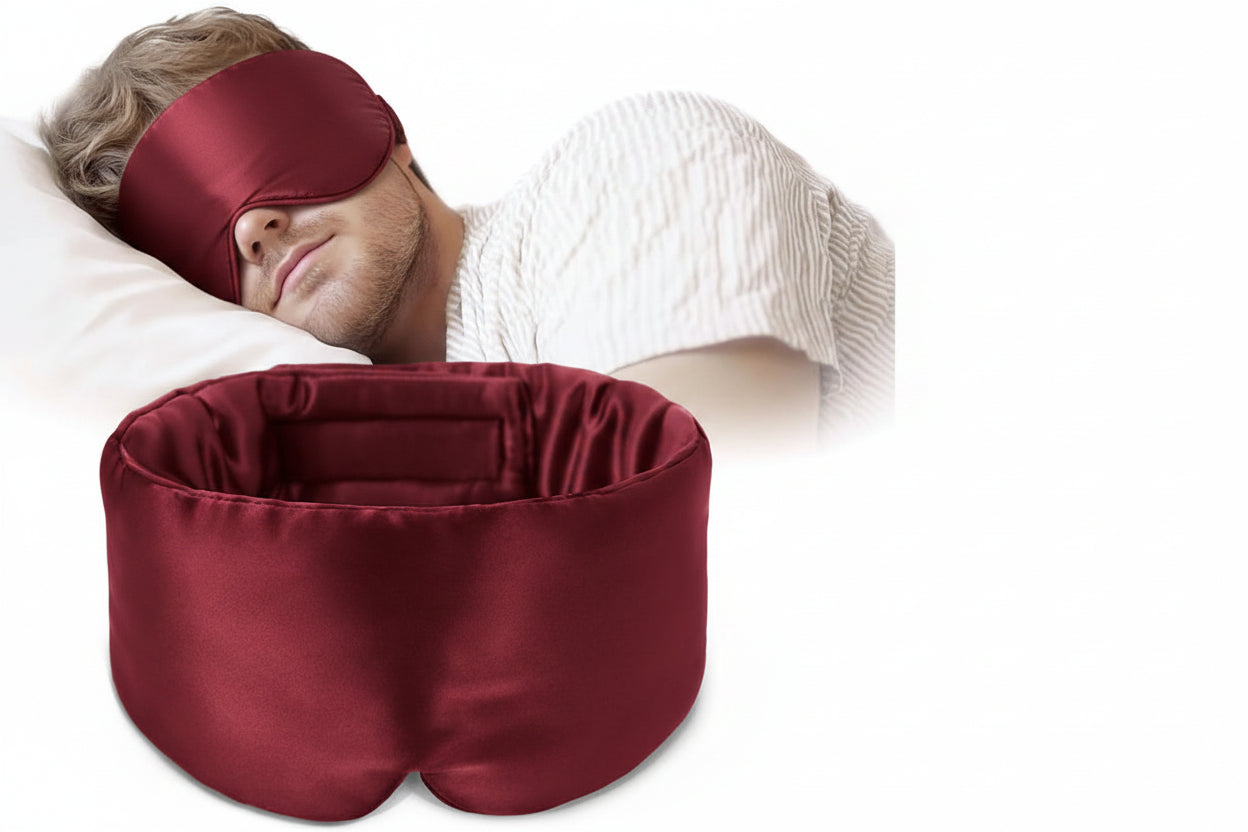 Masque de Nuit en Soie Rouge