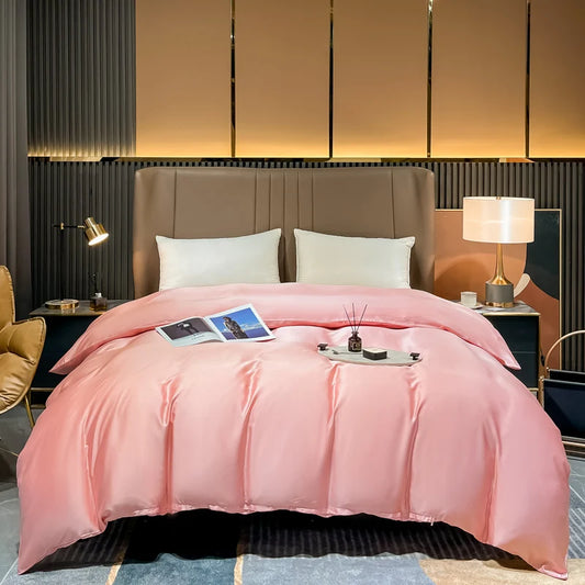 100% Natural Mulberry Silk Duvet Cover – Powder Pink