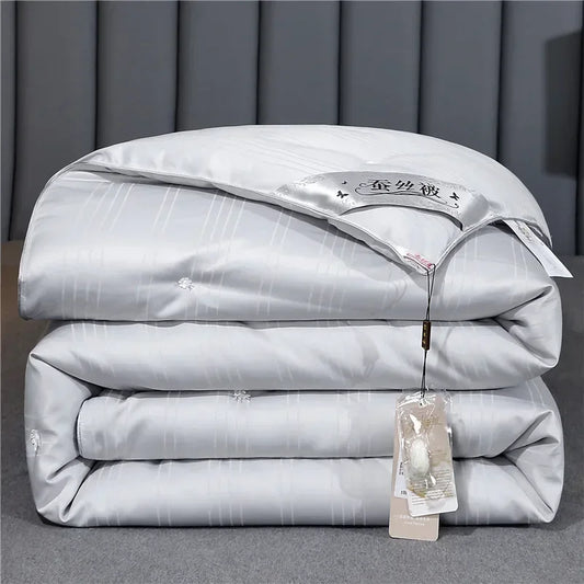 Couette en Soie de Mûrier 100% Naturelle  GRIS