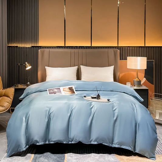 100% Natural Mulberry Silk Duvet Cover – Serenity Blue