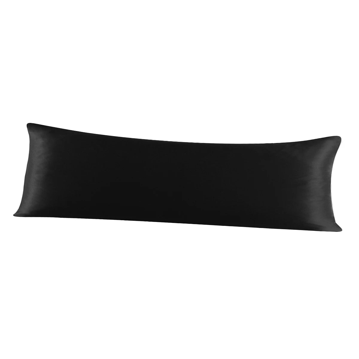 Taie d'Oreiller Longue en Soie de Mûrier 100% Noir