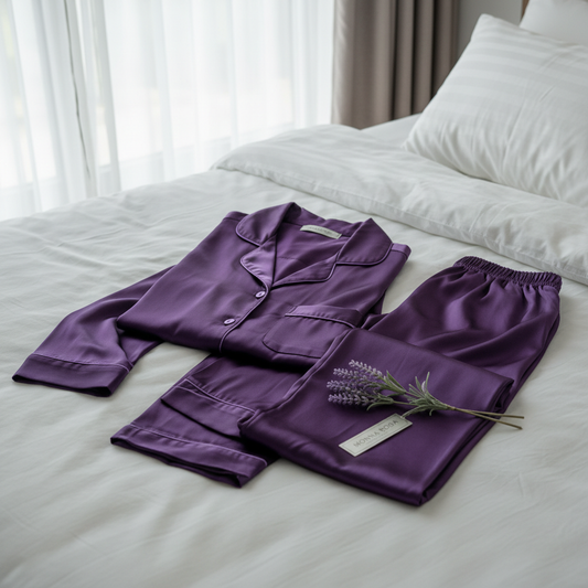 Pyjama soie violet